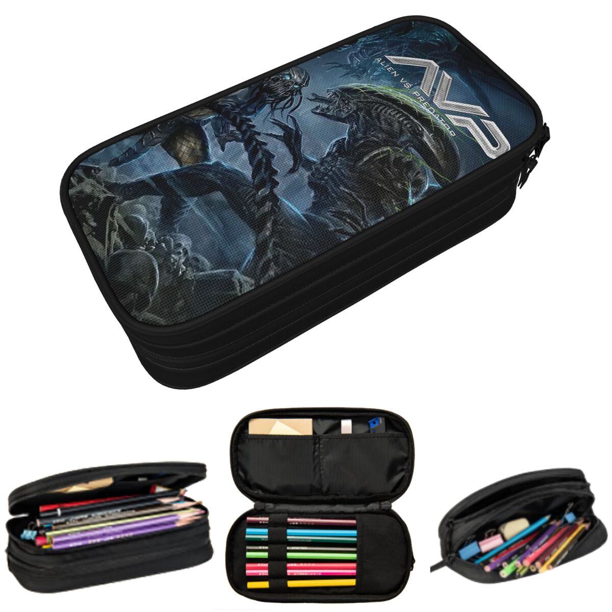 Office Supply Vs Stationery - เอเลี่ยน วีส์ พรีเดเตอร์ เกมกล่องดินสอสำหรับเด็กของขวัญกล่องดินสอกระเป๋าเครื่องเขียนอุปกรณ์ใส่ปากกากระเป๋า