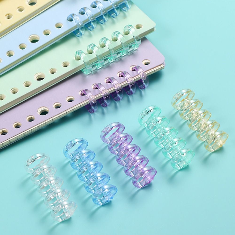 Binding Comb Plastic - 10 ชิ้น ห่วงเข้าเล่มแบบสปริง สำหรับสมุดโน้ต A4 A5