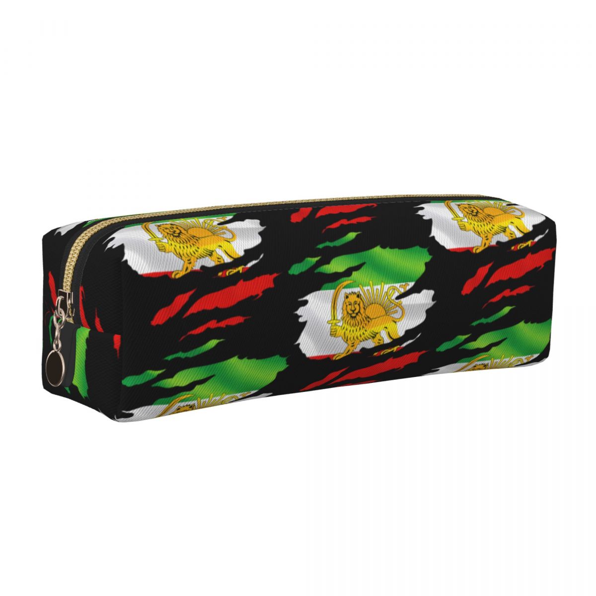 Lion Stationery & Office Supply(Kunshan)Co.Ltd - ธงอิหร่านพร้อมลายสิงโต พระอาทิตย์ และมงกุฎ กล่องใส่ดินสอ กล่องใส่ปากกา กระเป๋าเก็บของขนาดใหญ่