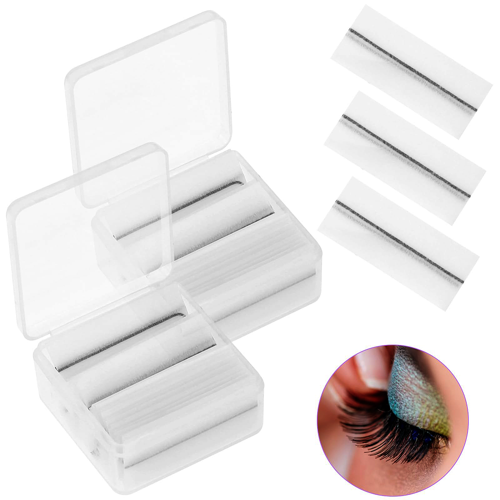 แถบกาวติดขนตา80ชิ้นแถบกาวติดขน - Glue Stick Pack บทวิจารณ์และราคา