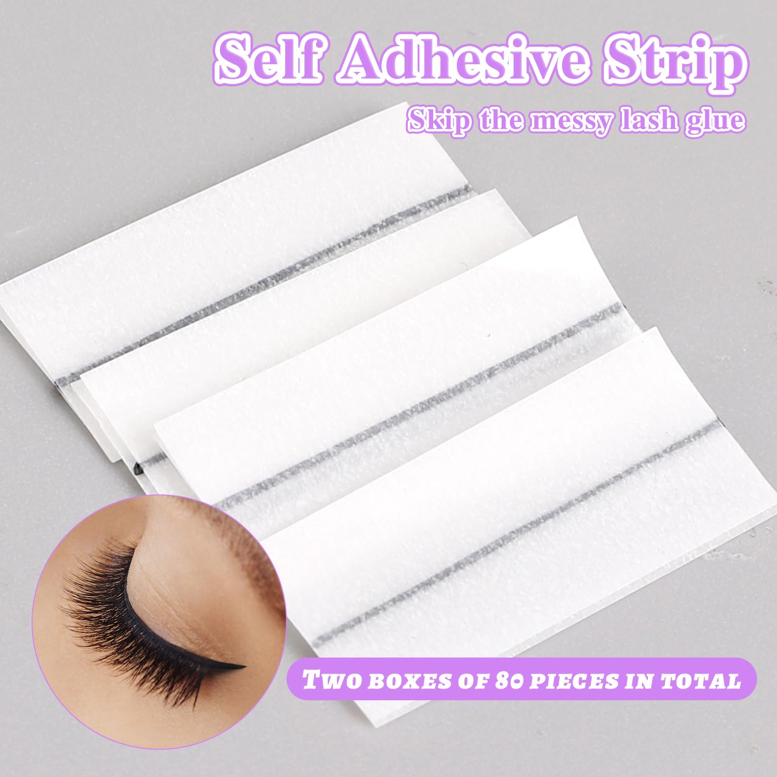 แถบกาวติดขนตา80ชิ้นแถบกาวติดขน - Glue Stick Pack บทวิจารณ์และราคา