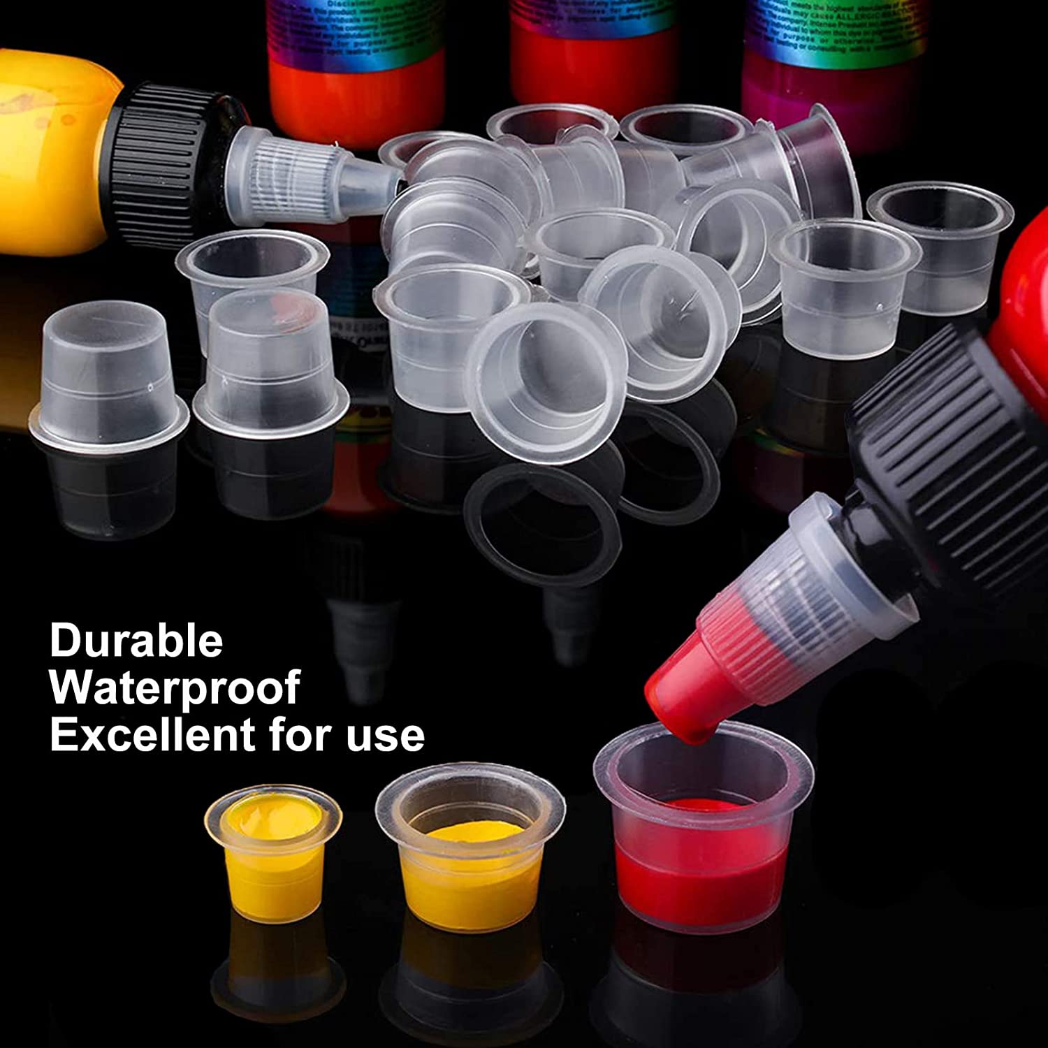 ถ้วยใส่น้ำหมึกสักพลาสติก 1000/ - Calligraphy Ink Bottle บทวิจารณ์และราคา